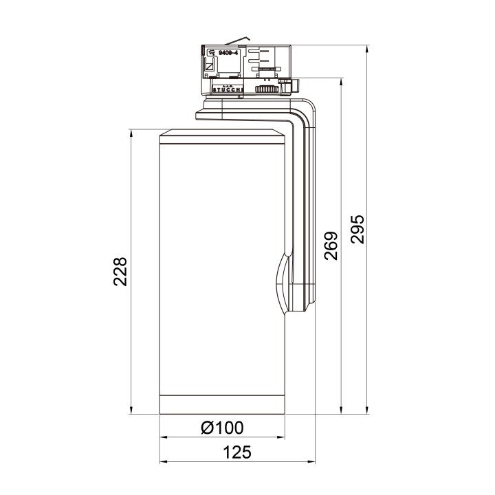 PROJECTEUR RAIL D110x228MM IRC 97 10-60° 30W NOIR