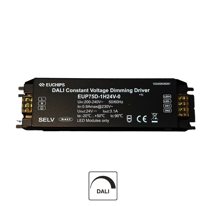 DRIVER 24V 75W DIMMABLE DALI PUSH DIM