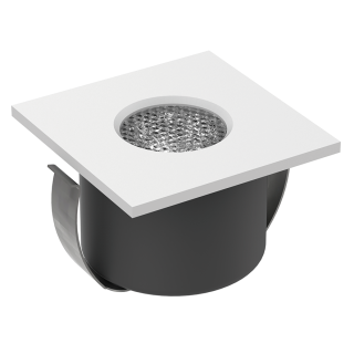 MINI SPOT CARRE 1W 3000K 100-110LM  30° 40X40X25MM BLANC