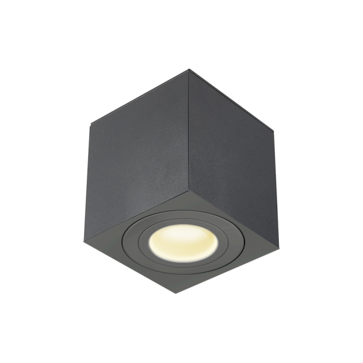 PLAFONNIER SAILLIE CARRE GU10 IP65 90*90*95mm NOIR