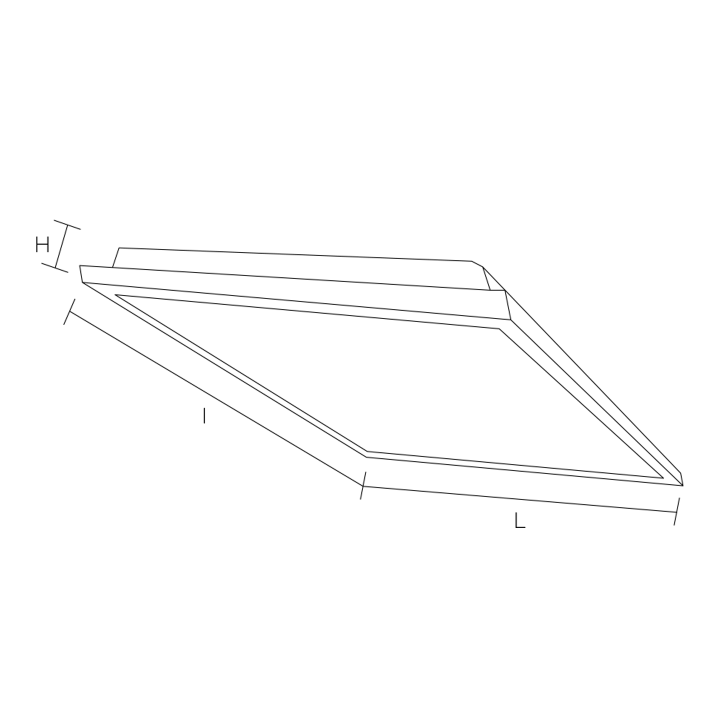 DALLE UGR19  595X595X30MM 30W 3600LM AVEC DRIVER
