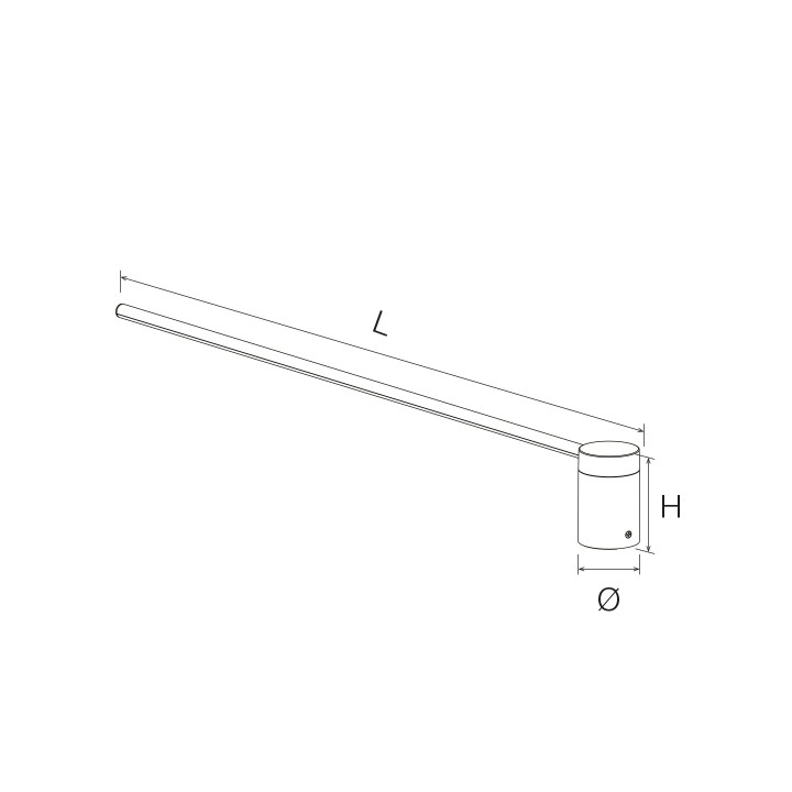 APPLIQUE LIGNE  600*70*109MM 12W 1000-1190LM CCT 120° NOIR