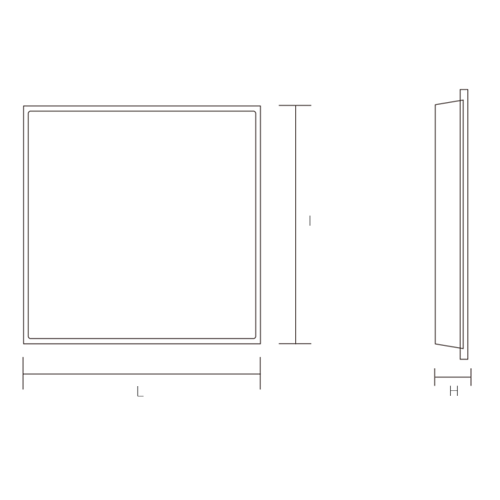 DALLE PRISMA 595*595MM 40W 140LM/W  SANS DRIVER