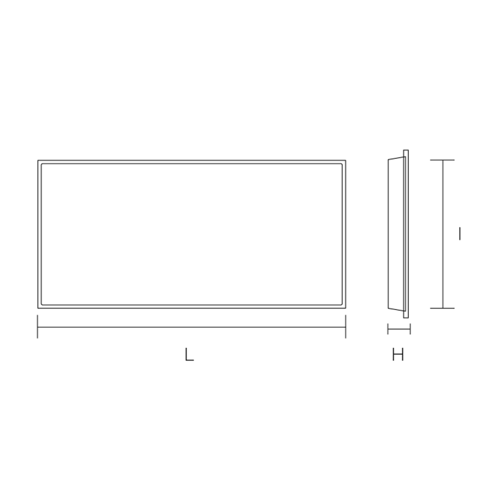 DALLE IP44 PRISMA 295*1195MM SANS DRIVER 160LM/W