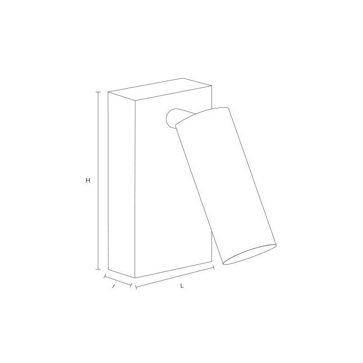 LISEUSE PATERE 115*63*71MM 3W 50° 3000K NOIR