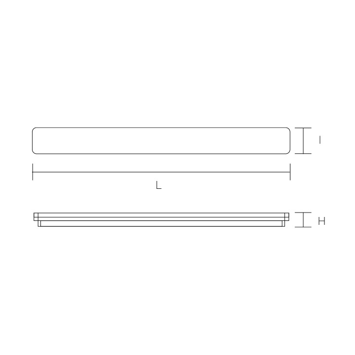 APPLIQUE MURAL 70W 7200LM IRC 95 UGR16 CCT 1064*135*50MM