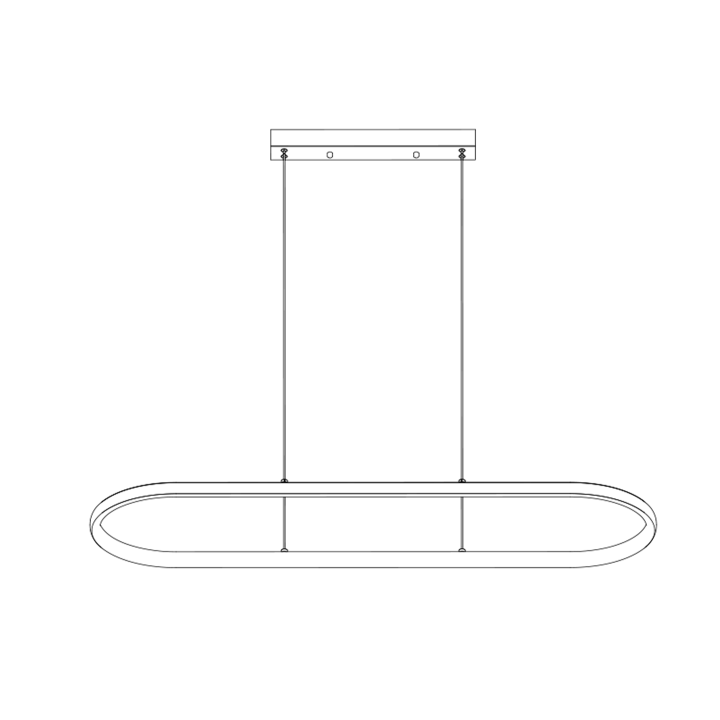 SUSPENSION OVALE 330X1260 MM OR 60W 4920LM 2700/4000/5700K