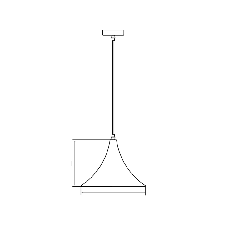 SUSPENSION CAIRO D305*H220 NOIR/BLANC