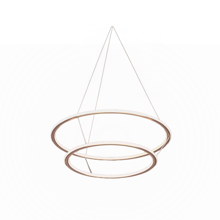 SUSPENSION 2 CERCLES D600+800 MM OR 100W 8200LM 2700/4000/5700K