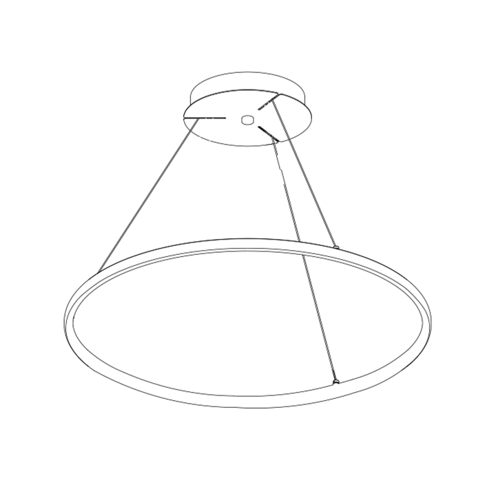 SUSPENSION CERCLE D800 MM OR 60W 4920LM 2700/4000/5700K