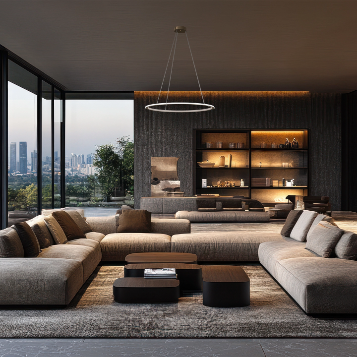 SUSPENSION CERCLE D800 MM OR 60W 4920LM 2700/4000/5700K