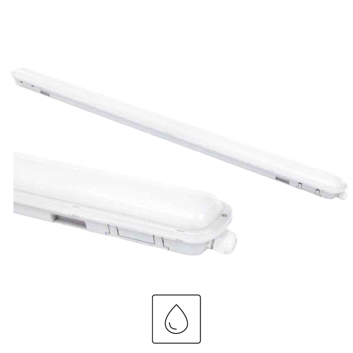 ETANCHE PORTO 44W 150lm/W IP65 120° 1200x92x60mm