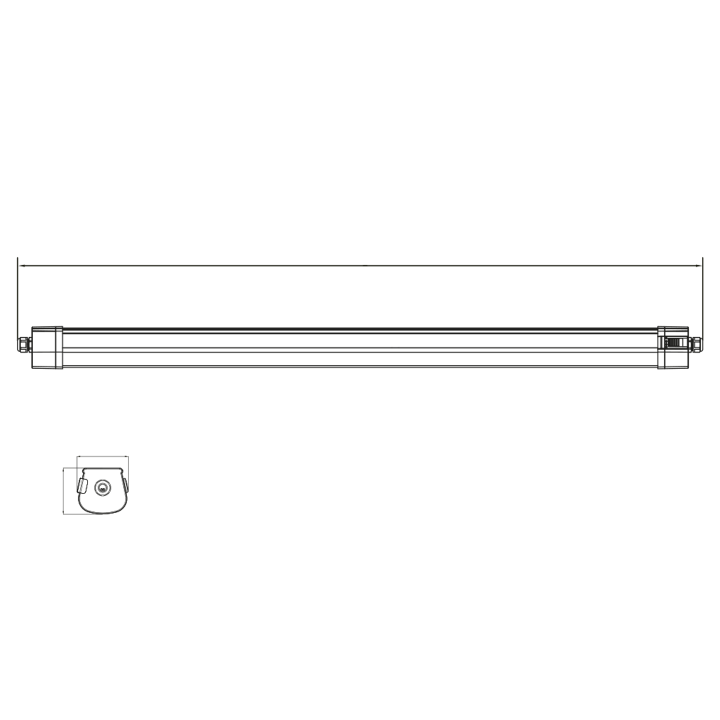  ÉTANCHE NICE M IP65 120° 19/24/30/35W 160lm/W 57x62x1200mm 