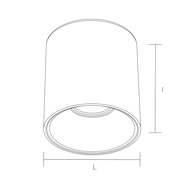 SPOT ROND SAILLIE POUR GU10 NOIR Ø96*102MM