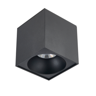 SPOT CARRE SAILLIE POUR GU10 NOIR 96*96*102MM