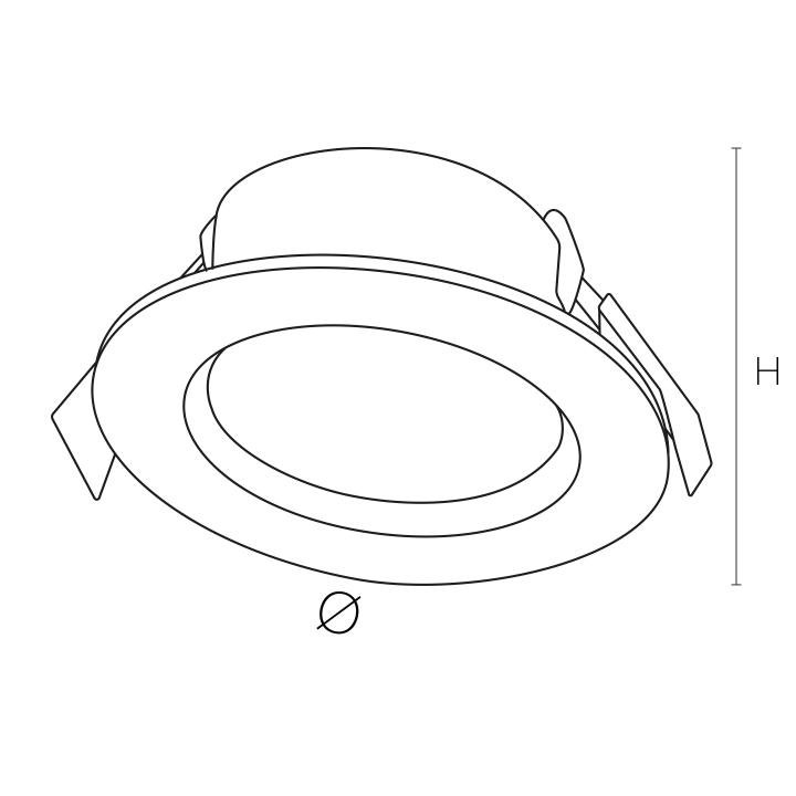 DOWNLIGHT IP54 UGR24  100° Ø145X25MM 12W CCT S DRIVER