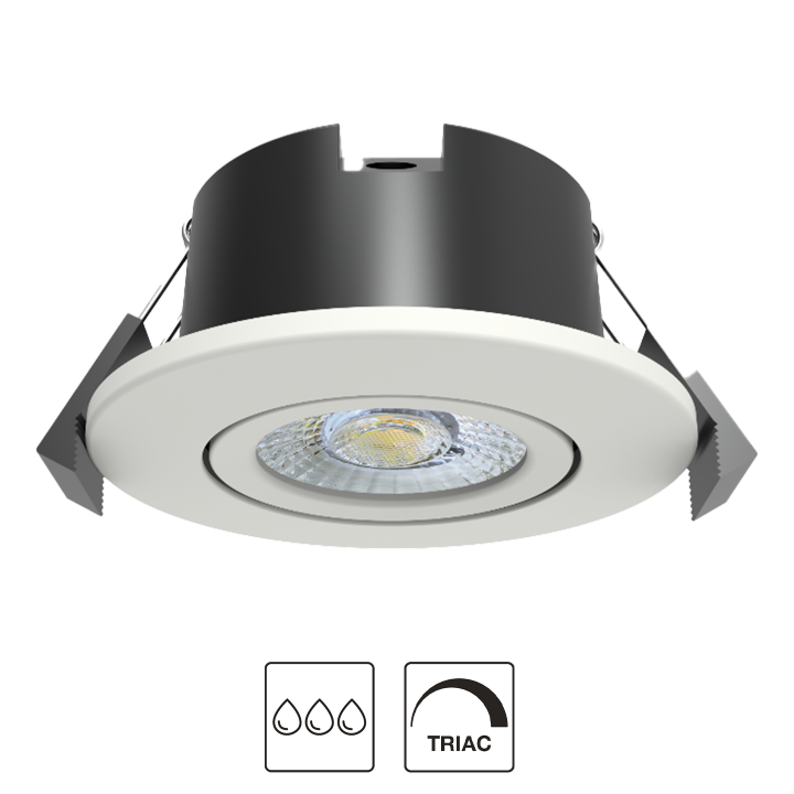 SPOT IP65 ORIENTABLE CCT DIMMABLE 5W/8W CCT 500LM/800LM Ø84X58MM NOIR