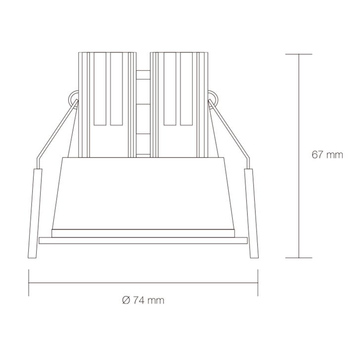 SPOT COOL 7W 560lm IP20 Ø74x67mm NOIR