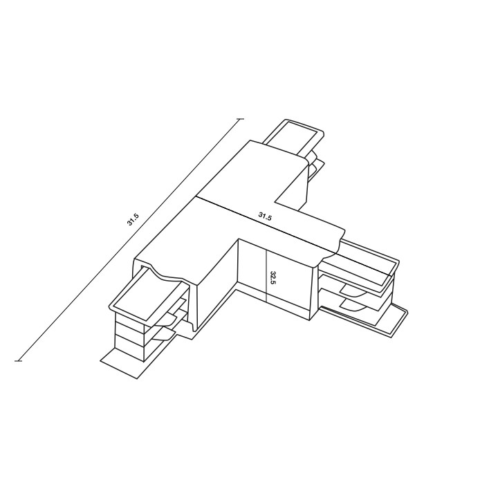 CONNECXION T DROITE BLANC