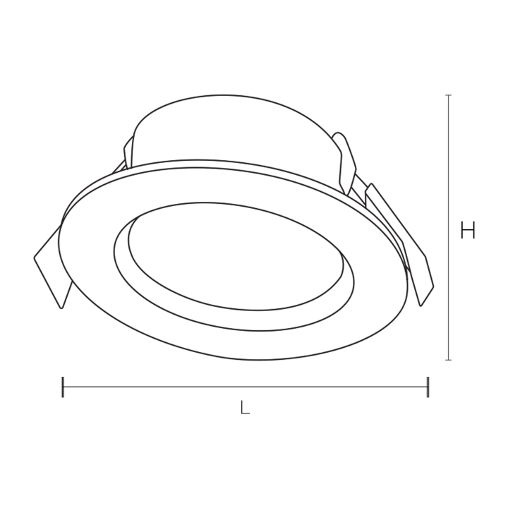 DOWNLIGHT IP54 UGR21  100° Ø195X39MM 18W CCT S DRIVER