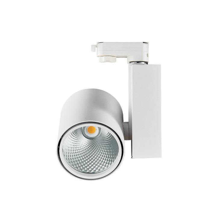 PROJECTEUR BLANC SUR RAIL TRIPHASE 40W 3000K 4100LM