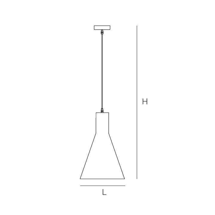 SUSPENSION OSAKA D280*H420*2420 NOIR/BLANC