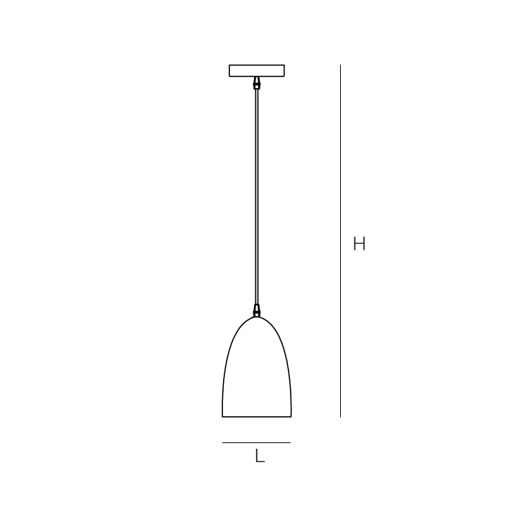 SUSPENSION SAO D150*H220*1720 BLANC