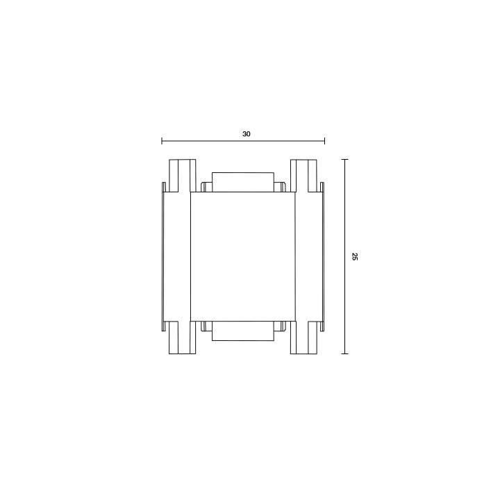 MINI RAIL MAGNETIQUE CONNECTEUR I 48V NOIR