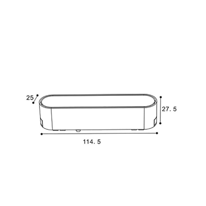 BARRE LED POUR MINI RAIL 48V 6W 2700K 90° 114.5*25*27.5MM BLANC