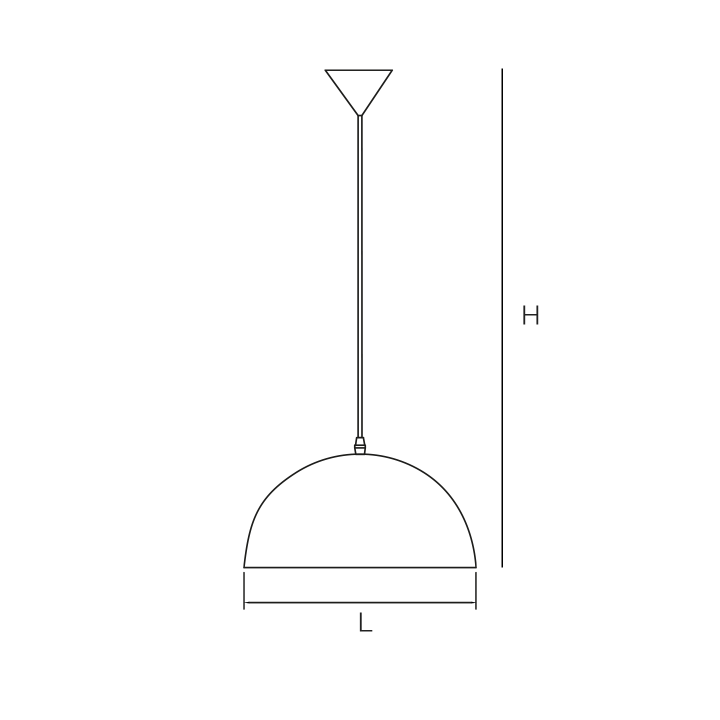 SUSPENSION JAKARTA D350*H211 NOIR/BLANC