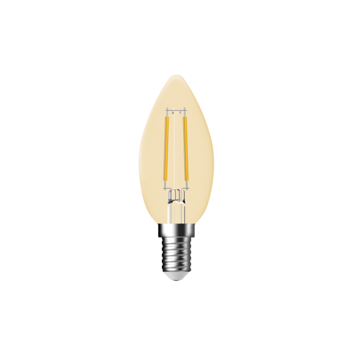 AMPOULE E14 AMBREE 2200K DIMMABLE 360° C37 4.2W 380LM 