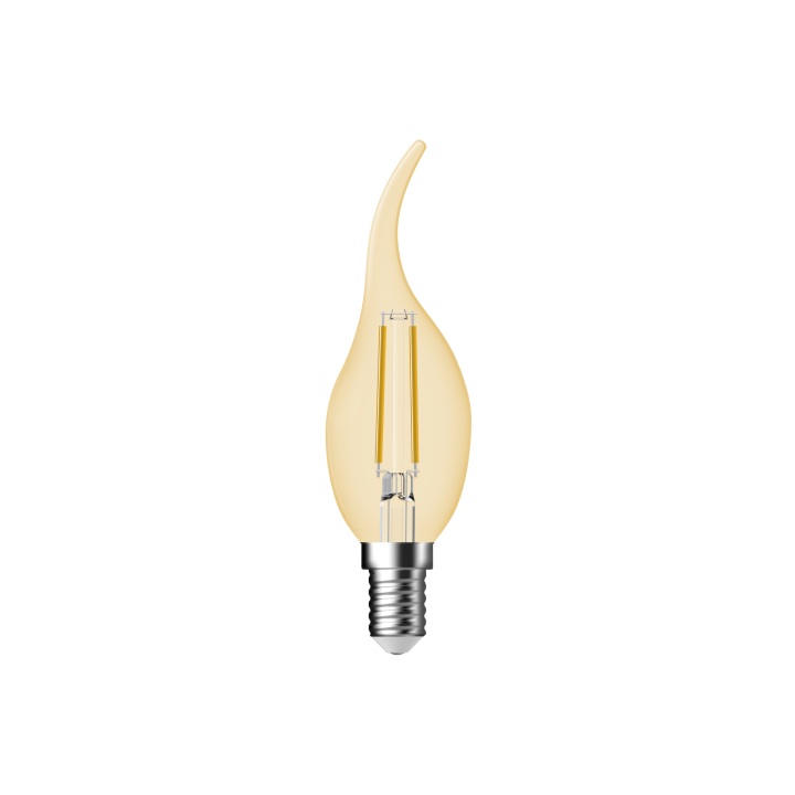 AMPOULE E14 AMBREE 2200K DIMMABLE 360° C37L 4.2W 380LM 